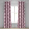 Ambesonne Abstract Grommet Curtain, Vertical Lines in Earthen Toned Color Stripes Various Shades Pattern, Decorative 2-Panel Window Drapes for Bedroom Living Room, 50″ x 84″, Pale Caramel Chocolate(Lime Green Fuchsia)