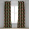 Ambesonne Abstract Grommet Curtain, Vertical Lines in Earthen Toned Color Stripes Various Shades Pattern, Decorative 2-Panel Window Drapes for Bedroom Living Room, 50″ x 84″, Pale Caramel Chocolate(Dark Coral Dark Green)