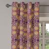 Ambesonne Abstract Grommet Curtain, Vertical Lines in Earthen Toned Color Stripes Various Shades Pattern, Decorative 2-Panel Window Drapes for Bedroom Living Room, 50″ x 84″, Pale Caramel Chocolate(Purple Yellow)