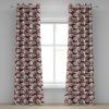 Ambesonne Abstract Grommet Curtain, Vertical Lines in Earthen Toned Color Stripes Various Shades Pattern, Decorative 2-Panel Window Drapes for Bedroom Living Room, 50″ x 84″, Pale Caramel Chocolate(Pale Brown White and Red)