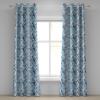 Ambesonne Abstract Grommet Curtain, Vertical Lines in Earthen Toned Color Stripes Various Shades Pattern, Decorative 2-Panel Window Drapes for Bedroom Living Room, 50″ x 84″, Pale Caramel Chocolate(Pale and Sky Blue Mauve)