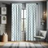Ambesonne Birds and Nature Curtains, Delicate Spring Chill with Leafy Flowers with Wingy Animals, Window Treatments 2 Panel Set for Living Room Bedroom, Pair of – 28″ x 84″, Blush Laurel Green White(Aqua White)
