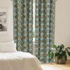 Ambesonne Birds and Nature Curtains, Delicate Spring Chill with Leafy Flowers with Wingy Animals, Window Treatments 2 Panel Set for Living Room Bedroom, Pair of – 28″ x 84″, Blush Laurel Green White(Caramel Blue Grey)