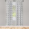 Ambesonne Birds and Nature Curtains, Delicate Spring Chill with Leafy Flowers with Wingy Animals, Window Treatments 2 Panel Set for Living Room Bedroom, Pair of – 28″ x 84″, Blush Laurel Green White(White Charcoal)