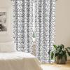 Ambesonne Birds and Nature Curtains, Delicate Spring Chill with Leafy Flowers with Wingy Animals, Window Treatments 2 Panel Set for Living Room Bedroom, Pair of – 28″ x 84″, Blush Laurel Green White(White Charcoal)