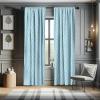 Ambesonne Birds and Nature Curtains, Delicate Spring Chill with Leafy Flowers with Wingy Animals, Window Treatments 2 Panel Set for Living Room Bedroom, Pair of – 28″ x 84″, Blush Laurel Green White(Baby Blue)