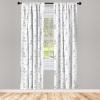 Ambesonne Birds and Nature Curtains, Delicate Spring Chill with Leafy Flowers with Wingy Animals, Window Treatments 2 Panel Set for Living Room Bedroom, Pair of – 28″ x 84″, Blush Laurel Green White(Grey White)