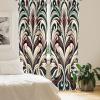 Ambesonne Birds and Nature Curtains, Delicate Spring Chill with Leafy Flowers with Wingy Animals, Window Treatments 2 Panel Set for Living Room Bedroom, Pair of – 28″ x 84″, Blush Laurel Green White(Green Maroon Eggshell)
