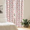 Ambesonne Birds and Nature Curtains, Delicate Spring Chill with Leafy Flowers with Wingy Animals, Window Treatments 2 Panel Set for Living Room Bedroom, Pair of – 28″ x 84″, Blush Laurel Green White(Blue Vermilion)