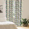 Ambesonne Birds and Nature Curtains, Delicate Spring Chill with Leafy Flowers with Wingy Animals, Window Treatments 2 Panel Set for Living Room Bedroom, Pair of – 28″ x 84″, Blush Laurel Green White(Multi Color)