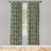 Ambesonne Birds and Nature Curtains, Delicate Spring Chill with Leafy Flowers with Wingy Animals, Window Treatments 2 Panel Set for Living Room Bedroom, Pair of – 28″ x 84″, Blush Laurel Green White(Caramel Blue Grey)