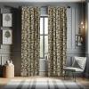 Ambesonne Birds and Nature Curtains, Delicate Spring Chill with Leafy Flowers with Wingy Animals, Window Treatments 2 Panel Set for Living Room Bedroom, Pair of – 28″ x 84″, Blush Laurel Green White(Dark Green)