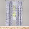 Ambesonne Birds and Nature Curtains, Delicate Spring Chill with Leafy Flowers with Wingy Animals, Window Treatments 2 Panel Set for Living Room Bedroom, Pair of – 28″ x 84″, Blush Laurel Green White(Grey Violet)
