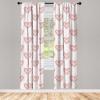 Ambesonne Birds and Nature Curtains, Delicate Spring Chill with Leafy Flowers with Wingy Animals, Window Treatments 2 Panel Set for Living Room Bedroom, Pair of – 28″ x 84″, Blush Laurel Green White(Blush Cream)