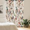 Ambesonne Birds and Nature Curtains, Delicate Spring Chill with Leafy Flowers with Wingy Animals, Window Treatments 2 Panel Set for Living Room Bedroom, Pair of – 28″ x 84″, Blush Laurel Green White(Blush Laurel Green White)