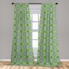 Ambesonne Birds and Nature Curtains, Delicate Spring Chill with Leafy Flowers with Wingy Animals, Window Treatments 2 Panel Set for Living Room Bedroom, Pair of – 28″ x 84″, Blush Laurel Green White(Fern Green White)