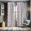 Ambesonne Birds and Nature Curtains, Delicate Spring Chill with Leafy Flowers with Wingy Animals, Window Treatments 2 Panel Set for Living Room Bedroom, Pair of – 28″ x 84″, Blush Laurel Green White(Rose Pink)