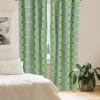 Ambesonne Birds and Nature Curtains, Delicate Spring Chill with Leafy Flowers with Wingy Animals, Window Treatments 2 Panel Set for Living Room Bedroom, Pair of – 28″ x 84″, Blush Laurel Green White(Fern Green White)