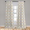 Ambesonne Birds and Nature Curtains, Delicate Spring Chill with Leafy Flowers with Wingy Animals, Window Treatments 2 Panel Set for Living Room Bedroom, Pair of – 28″ x 84″, Blush Laurel Green White(Champagne Yellow)