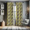 Ambesonne Birds and Nature Curtains, Delicate Spring Chill with Leafy Flowers with Wingy Animals, Window Treatments 2 Panel Set for Living Room Bedroom, Pair of – 28″ x 84″, Blush Laurel Green White(Yellow Black)