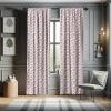 Ambesonne Birds and Nature Curtains, Delicate Spring Chill with Leafy Flowers with Wingy Animals, Window Treatments 2 Panel Set for Living Room Bedroom, Pair of – 28″ x 84″, Blush Laurel Green White(Yellow Aqua)
