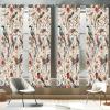 Ambesonne Birds and Nature Curtains, Delicate Spring Chill with Leafy Flowers with Wingy Animals, Window Treatments 2 Panel Set for Living Room Bedroom, Pair of – 28″ x 84″, Blush Laurel Green White(Blush Laurel Green White)