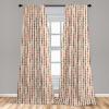 Ambesonne Birds and Nature Curtains, Delicate Spring Chill with Leafy Flowers with Wingy Animals, Window Treatments 2 Panel Set for Living Room Bedroom, Pair of – 28″ x 84″, Blush Laurel Green White(Orange Peach)