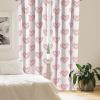 Ambesonne Birds and Nature Curtains, Delicate Spring Chill with Leafy Flowers with Wingy Animals, Window Treatments 2 Panel Set for Living Room Bedroom, Pair of – 28″ x 84″, Blush Laurel Green White(Blush Cream)