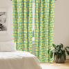 Ambesonne Birds and Nature Curtains, Delicate Spring Chill with Leafy Flowers with Wingy Animals, Window Treatments 2 Panel Set for Living Room Bedroom, Pair of – 28″ x 84″, Blush Laurel Green White(Green Blue)
