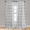 Ambesonne Birds and Nature Curtains, Delicate Spring Chill with Leafy Flowers with Wingy Animals, Window Treatments 2 Panel Set for Living Room Bedroom, Pair of – 28″ x 84″, Blush Laurel Green White(White Charcoal)