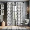 Ambesonne Birds and Nature Curtains, Delicate Spring Chill with Leafy Flowers with Wingy Animals, Window Treatments 2 Panel Set for Living Room Bedroom, Pair of – 28″ x 84″, Blush Laurel Green White(Dimgray)