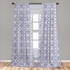 Ambesonne Birds and Nature Curtains, Delicate Spring Chill with Leafy Flowers with Wingy Animals, Window Treatments 2 Panel Set for Living Room Bedroom, Pair of – 28″ x 84″, Blush Laurel Green White(Grey Violet)