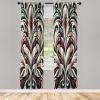 Ambesonne Birds and Nature Curtains, Delicate Spring Chill with Leafy Flowers with Wingy Animals, Window Treatments 2 Panel Set for Living Room Bedroom, Pair of – 28″ x 84″, Blush Laurel Green White(Green Maroon Eggshell)