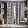 Ambesonne Birds and Nature Curtains, Delicate Spring Chill with Leafy Flowers with Wingy Animals, Window Treatments 2 Panel Set for Living Room Bedroom, Pair of – 28″ x 84″, Blush Laurel Green White(Blue Orange)