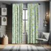 Ambesonne Birds and Nature Curtains, Delicate Spring Chill with Leafy Flowers with Wingy Animals, Window Treatments 2 Panel Set for Living Room Bedroom, Pair of – 28″ x 84″, Blush Laurel Green White(Charcoal Grey)