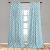 Ambesonne Birds and Nature Curtains, Delicate Spring Chill with Leafy Flowers with Wingy Animals, Window Treatments 2 Panel Set for Living Room Bedroom, Pair of – 28″ x 84″, Blush Laurel Green White(Turquoise Blue)