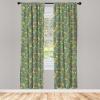 Ambesonne Birds and Nature Curtains, Delicate Spring Chill with Leafy Flowers with Wingy Animals, Window Treatments 2 Panel Set for Living Room Bedroom, Pair of – 28″ x 84″, Blush Laurel Green White(Multicolor Brown)