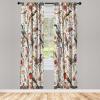 Ambesonne Birds and Nature Curtains, Delicate Spring Chill with Leafy Flowers with Wingy Animals, Window Treatments 2 Panel Set for Living Room Bedroom, Pair of – 28″ x 84″, Blush Laurel Green White(Blush Laurel Green White)