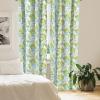 Ambesonne Birds and Nature Curtains, Delicate Spring Chill with Leafy Flowers with Wingy Animals, Window Treatments 2 Panel Set for Living Room Bedroom, Pair of – 28″ x 84″, Blush Laurel Green White(Charcoal Grey)
