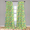 Ambesonne Birds and Nature Curtains, Delicate Spring Chill with Leafy Flowers with Wingy Animals, Window Treatments 2 Panel Set for Living Room Bedroom, Pair of – 28″ x 84″, Blush Laurel Green White(Green Blue)