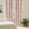 Ambesonne Birds and Nature Curtains, Delicate Spring Chill with Leafy Flowers with Wingy Animals, Window Treatments 2 Panel Set for Living Room Bedroom, Pair of – 28″ x 84″, Blush Laurel Green White(Orange Peach)