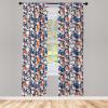 Ambesonne Birds and Nature Curtains, Delicate Spring Chill with Leafy Flowers with Wingy Animals, Window Treatments 2 Panel Set for Living Room Bedroom, Pair of – 28″ x 84″, Blush Laurel Green White(Blue Orange)