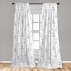 Ambesonne Birds and Nature Curtains, Delicate Spring Chill with Leafy Flowers with Wingy Animals, Window Treatments 2 Panel Set for Living Room Bedroom, Pair of – 28″ x 84″, Blush Laurel Green White(Grey White)