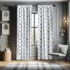 Ambesonne Birds and Nature Curtains, Delicate Spring Chill with Leafy Flowers with Wingy Animals, Window Treatments 2 Panel Set for Living Room Bedroom, Pair of – 28″ x 84″, Blush Laurel Green White(Navy White)