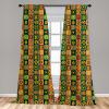 Ambesonne Birds and Nature Curtains, Delicate Spring Chill with Leafy Flowers with Wingy Animals, Window Treatments 2 Panel Set for Living Room Bedroom, Pair of – 28″ x 84″, Blush Laurel Green White(Green Red)