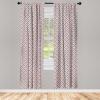 Ambesonne Bohemian Curtains, Bold and Big Feather Motif on Southwestern Inspired Striped Print, Window Treatments 2 Panel Set for Living Room Bedroom, Pair of – 28″ x 63″, Cadet Blue Beige and Brown(Black Red)