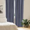 Ambesonne Bohemian Curtains, Bold and Big Feather Motif on Southwestern Inspired Striped Print, Window Treatments 2 Panel Set for Living Room Bedroom, Pair of – 28″ x 63″, Cadet Blue Beige and Brown(Blue Cream)