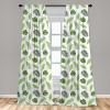 Ambesonne Bohemian Curtains, Bold and Big Feather Motif on Southwestern Inspired Striped Print, Window Treatments 2 Panel Set for Living Room Bedroom, Pair of – 28″ x 63″, Cadet Blue Beige and Brown(Olive Green and Lime Green)