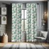 Ambesonne Bohemian Curtains, Bold and Big Feather Motif on Southwestern Inspired Striped Print, Window Treatments 2 Panel Set for Living Room Bedroom, Pair of – 28″ x 63″, Cadet Blue Beige and Brown(Fern Green)