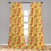 Ambesonne Bohemian Curtains, Bold and Big Feather Motif on Southwestern Inspired Striped Print, Window Treatments 2 Panel Set for Living Room Bedroom, Pair of – 28″ x 63″, Cadet Blue Beige and Brown(Orange Green)